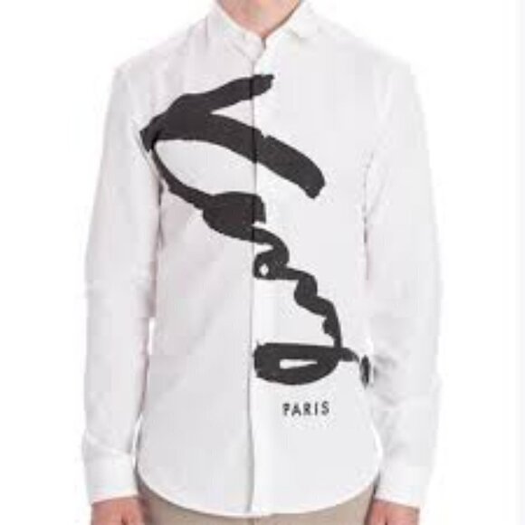 Kenzo Takada Signature Button Up Printed Shirt Medium - Picture 2 of 6